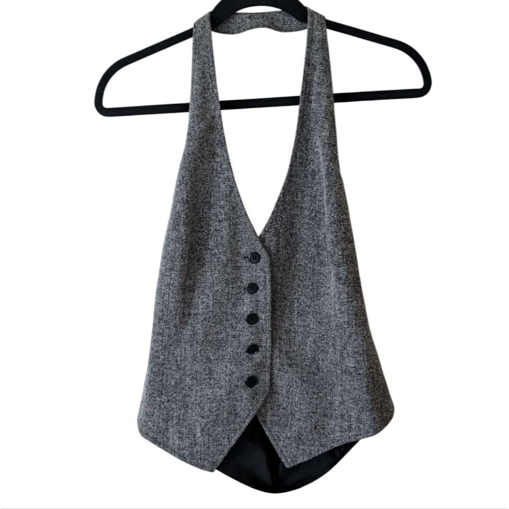 Newport News Halter Waistcoat Gray‎ Best Size 12